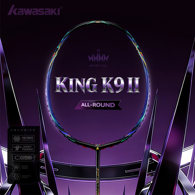 Badminton Racket Carbon - Kawasaki KING K9 4U Badmintonschläger Professioneller