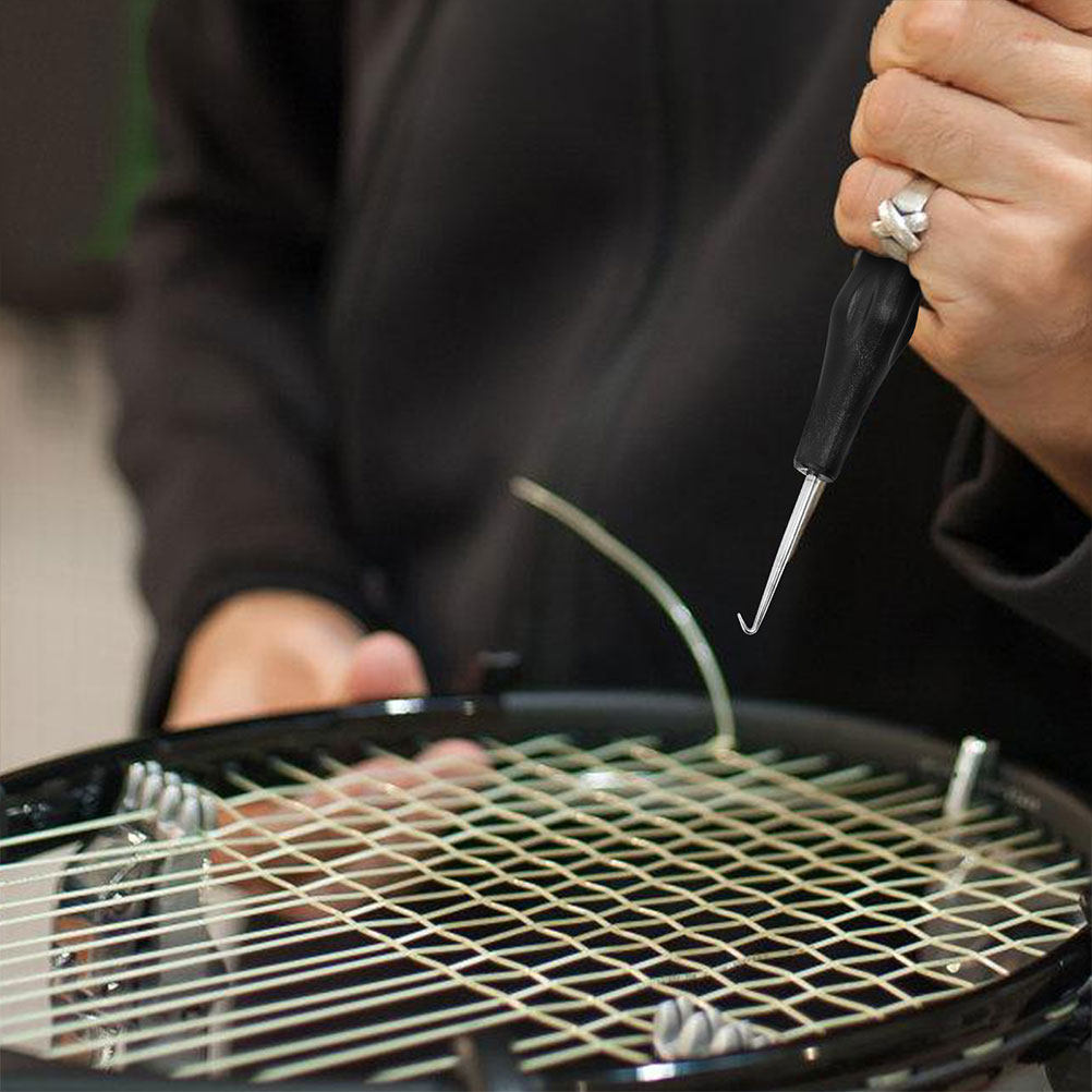 Badminton Racket Carbon - 2-teiliges Zubehör für Badminton-Saitenmaschinen: Schläger-Einzieh-Haken mit