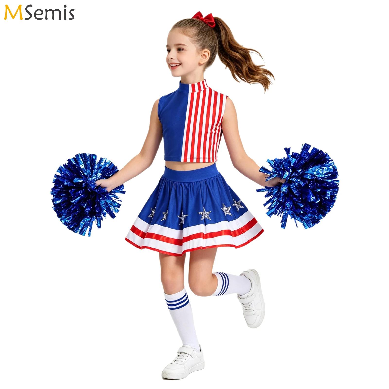Cheerleading Pom Pom - Cheerleading-Outfit für Kinder und Mädchen, Kostüm