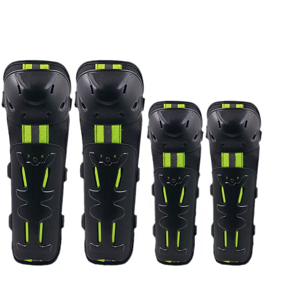 Sports Equipment Knee Support - Grün-Rote Motorrad-Knieschoner und Ellbogenschützer, Schutzausrüstung für