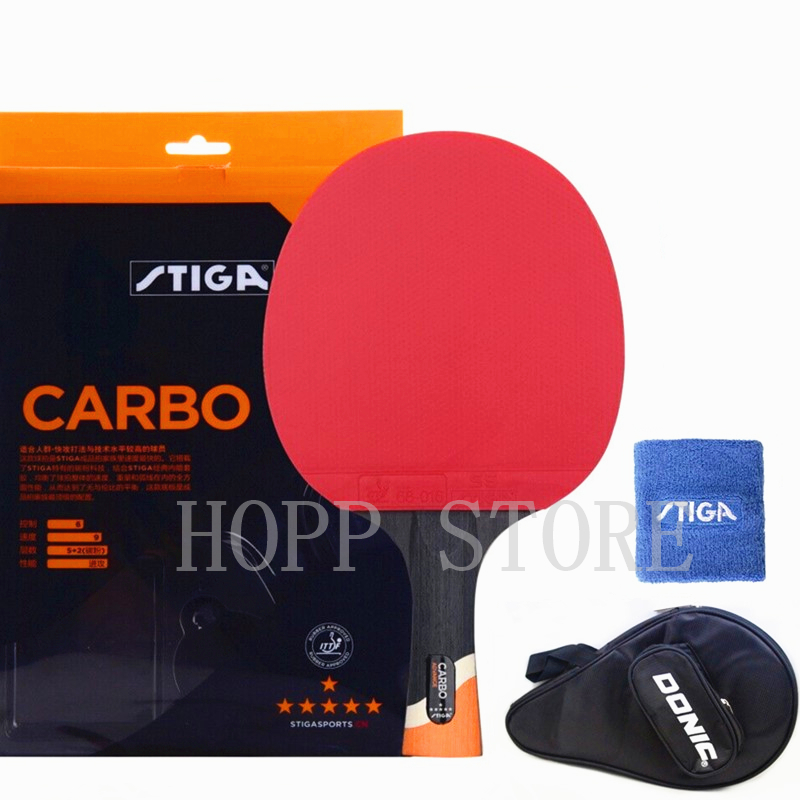Badminton Racket Carbon - STIGA 6 Sterne Schläger Offensive Professionelle