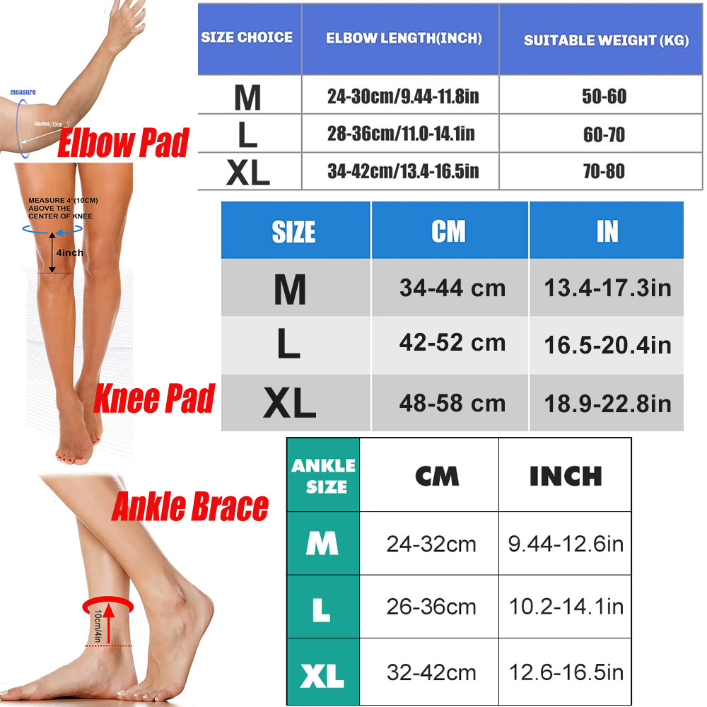 6-teiliges Set Ganzjahres-Spor – Sports Equipment Knee Support Bewertung und Preis