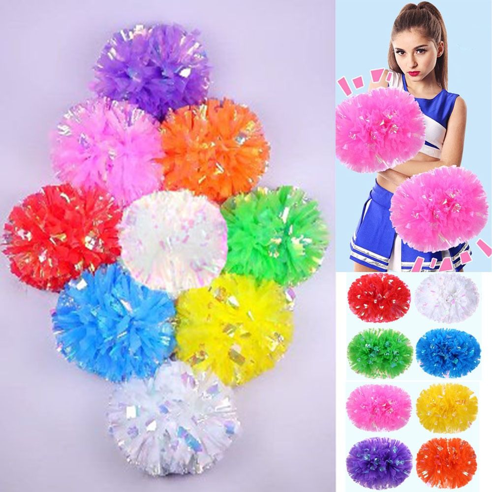 9 Farben Spiel Pompons hochwer – Cheerleading Pom Pom Bewertung und Preis